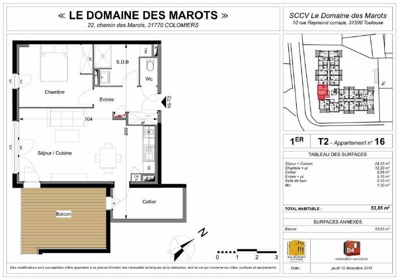 Appartement - 54 m² - 2 pièces