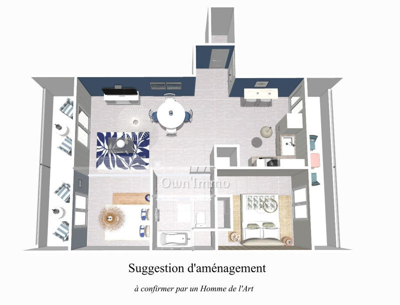 Appartement - 59 m² - 3 pièces