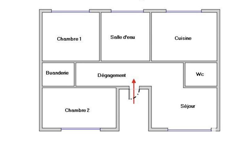 Appartement - 57 m² - 3 pièces