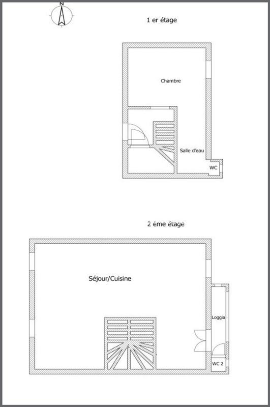 Duplex - 68 m² - 2 pièces