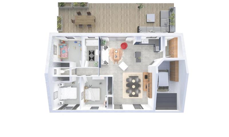 Maison - 90 m² - 4 pièces