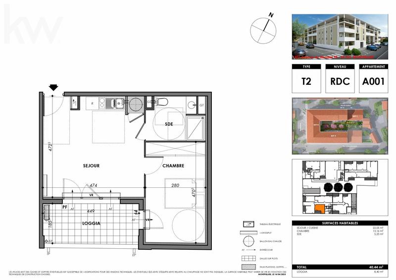 Appartement - 40 m² - 2 pièces