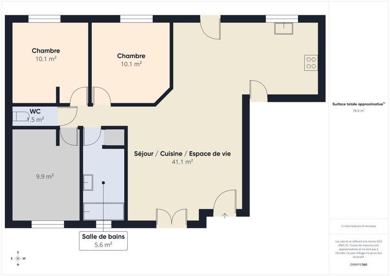 Maison - 80 m² - 4 pièces