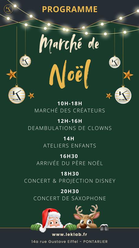 Marché créateurs et Animations de Noël au Klab