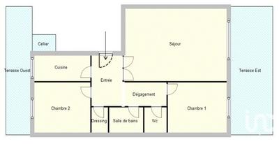 Appartement - 80 m² - 3 pièces