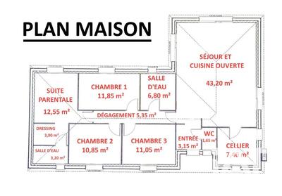 Maison - 121 m² - 5 pièces