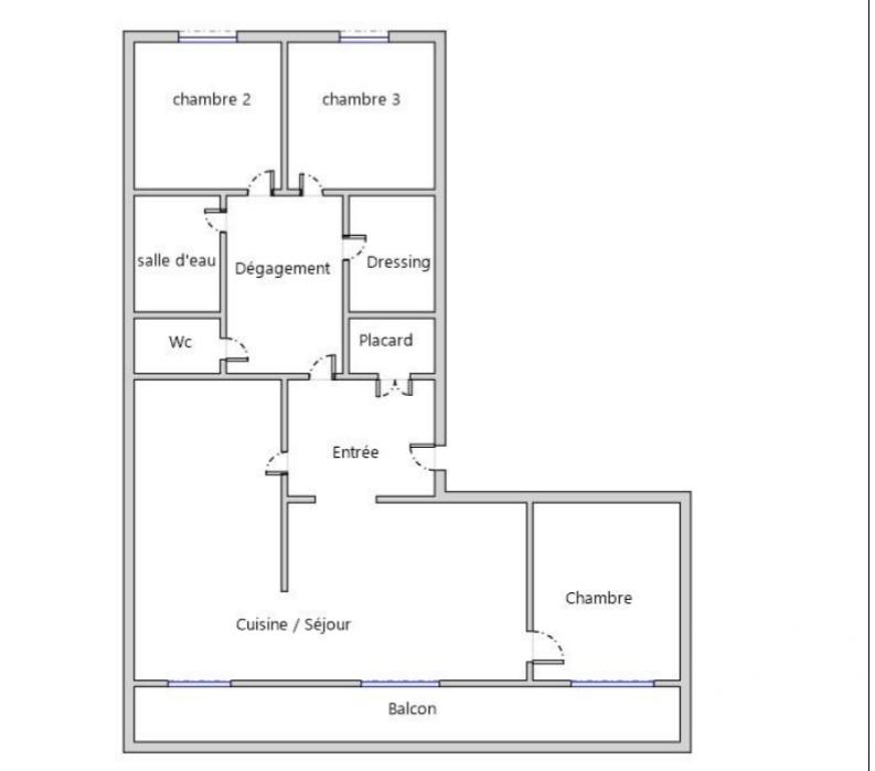 Appartement - 97 m² - 4 pièces
