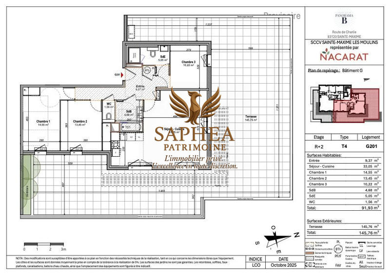 Appartement - 90 m² - 4 pièces