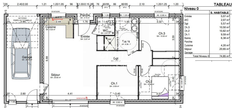 Villa - 75 m² - 4 pièces