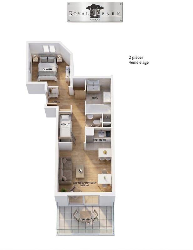 Appartement - 36 m² - 2 pièces