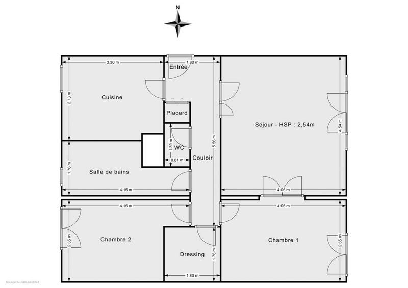Appartement - 63 m² - 3 pièces