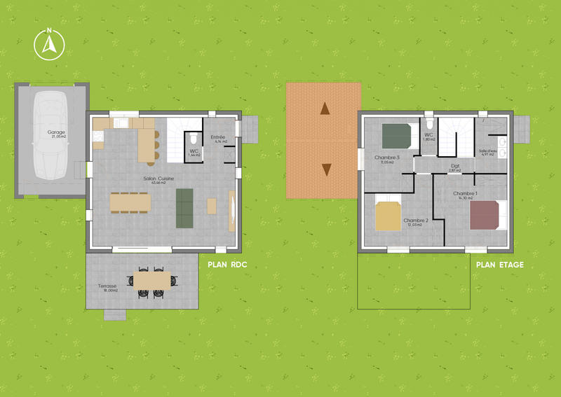 Maison - 96 m² - 5 pièces