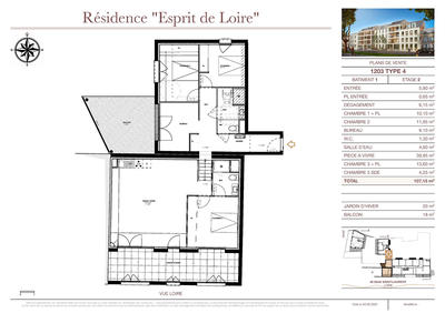 Appartement - 107 m² - 4 pièces