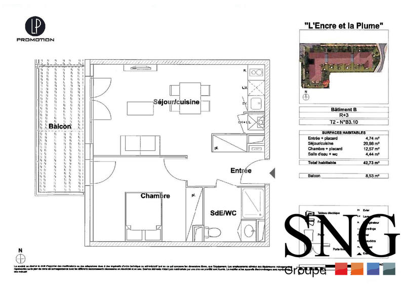 Appartement - 42 m² - 2 pièces