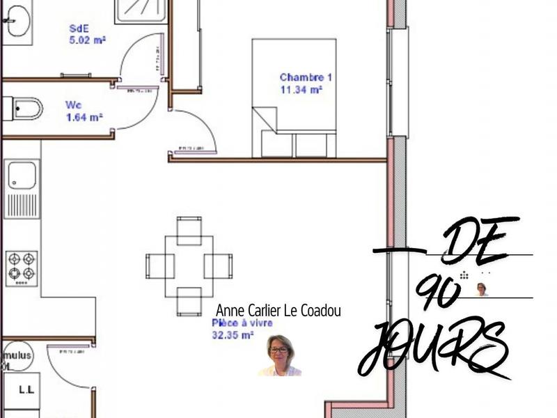 Maison - 55 m² - 2 pièces