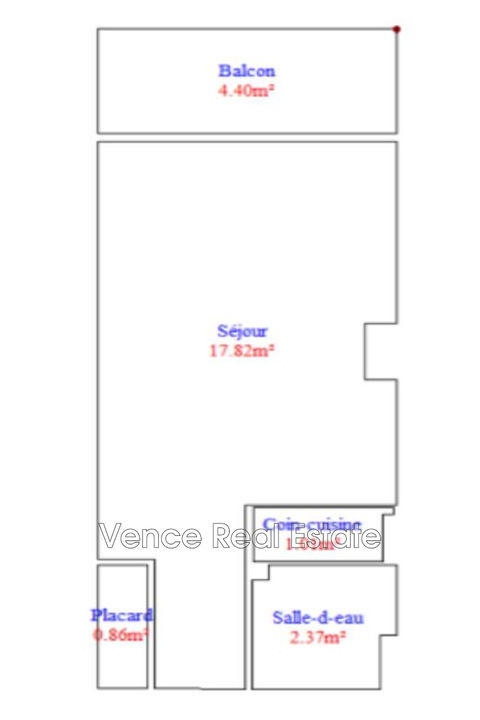 Studio - 23 m² - 1 pièce