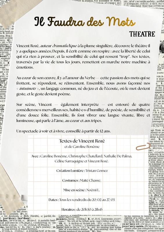 Il Faudra des Mots de Vincent Roze