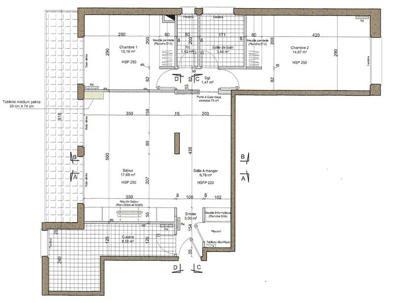 Appartement - 70 m² - 3 pièces