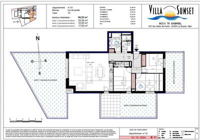 Appartement - 96 m² - 4 pièces