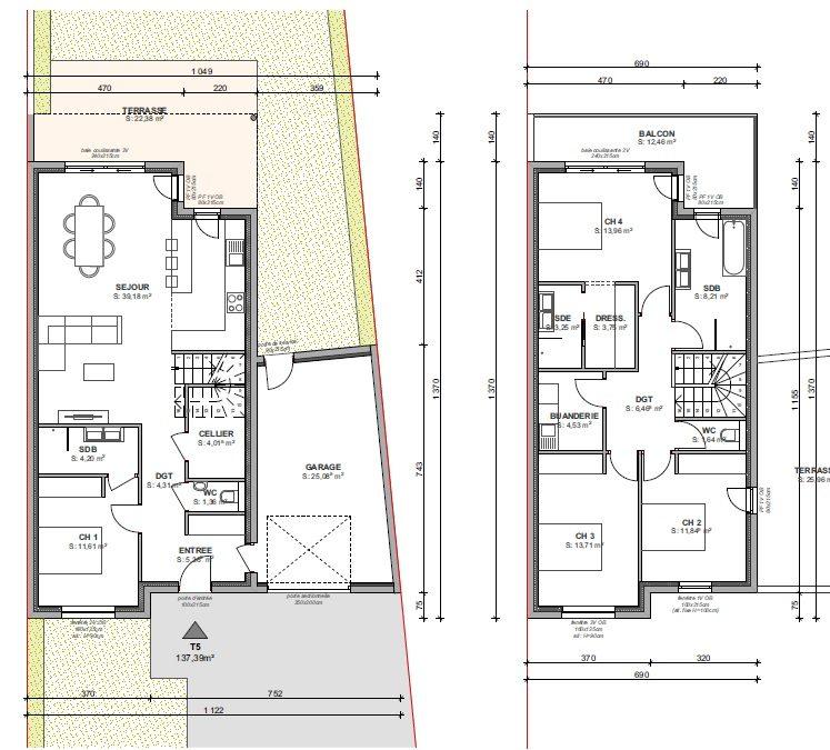 Maison - 137 m² - 6 pièces