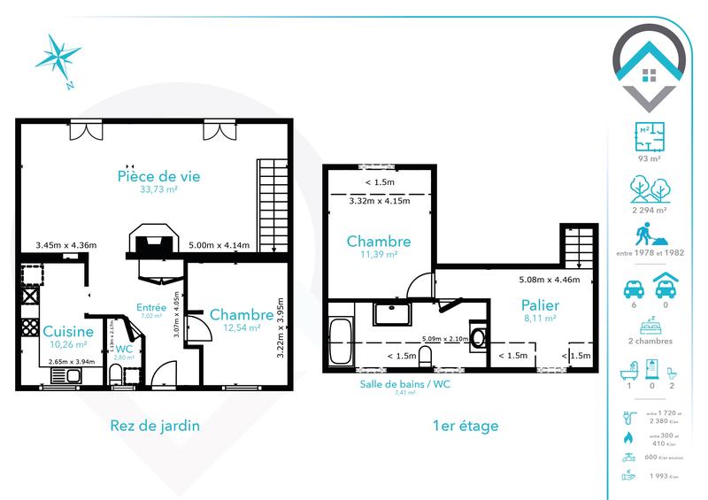 Maison - 100 m² - 5 pièces