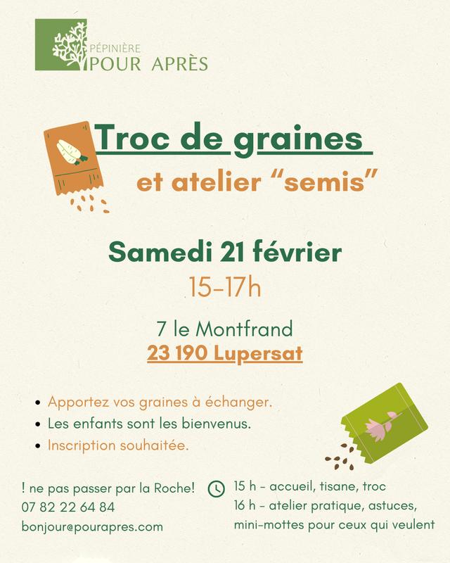 Troc de graines et atelier "semis"