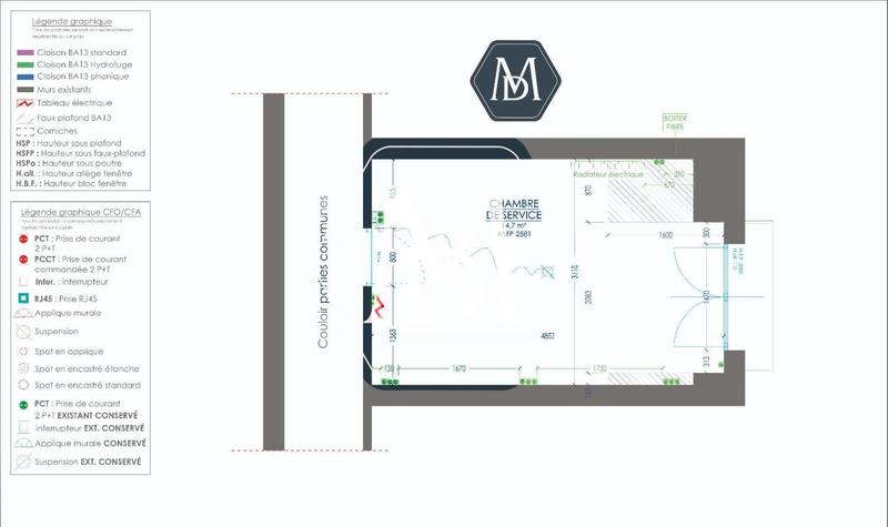 Studio - 14 m² - 1 pièce