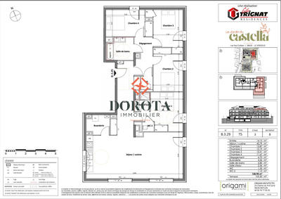 Appartement - 129 m² - 5 pièces