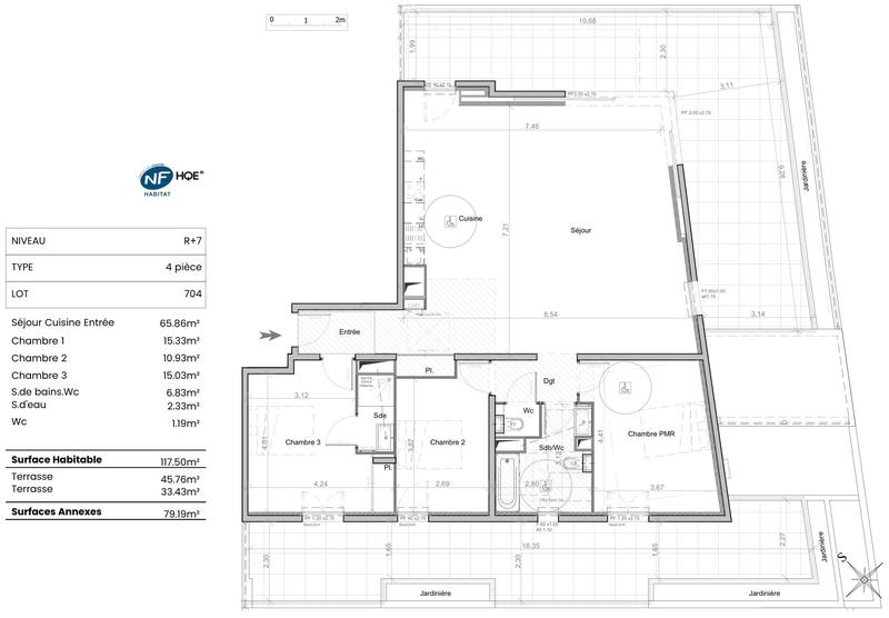 Appartement - 117 m² - 4 pièces