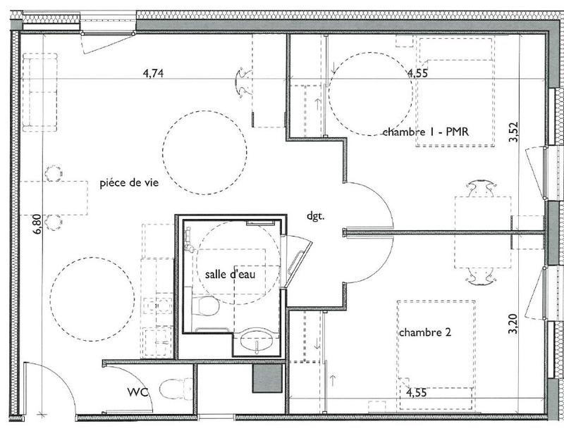 Appartement - 60 m² - 3 pièces