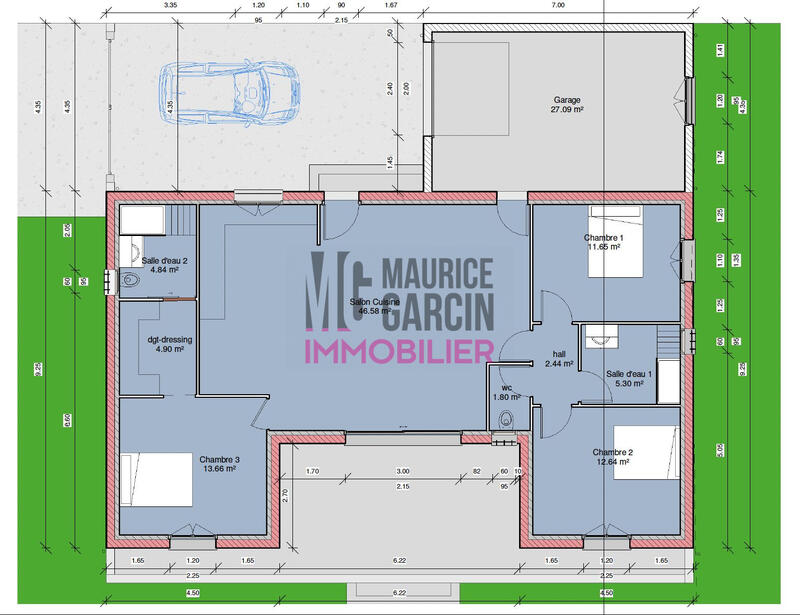 Maison - 104 m² - 4 pièces