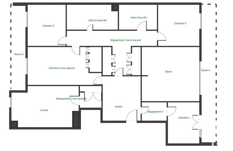 Appartement - 114 m² - 5 pièces
