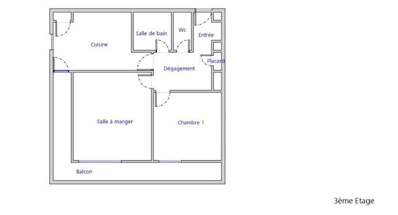 Appartement - 56 m² - 2 pièces