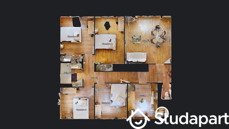 Chambre - 9 m² - 1 pièce