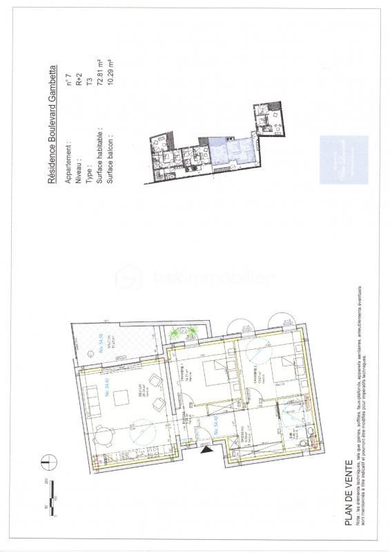 Appartement - 72 m² - 3 pièces