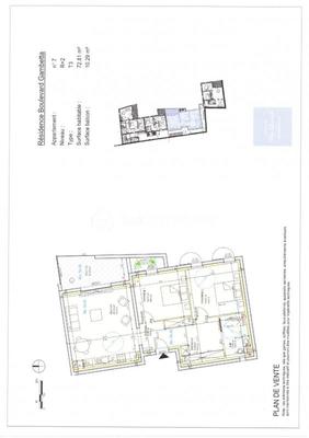 Appartement - 72 m² - 3 pièces