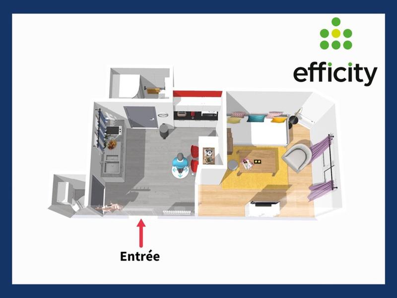 Appartement - 22 m² - 2 pièces