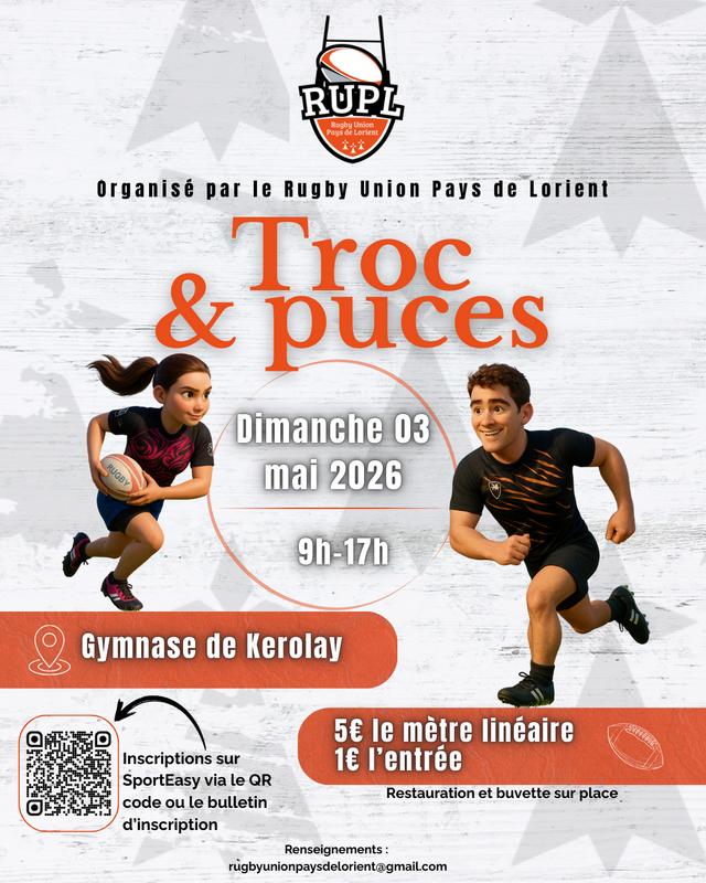 Troc et puces | rugby union pays de lorient