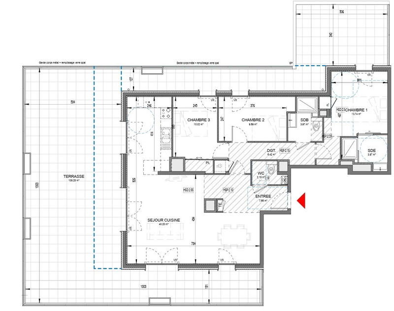 Appartement - 98 m² - 4 pièces