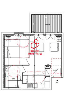 Appartement - 43 m² - 2 pièces