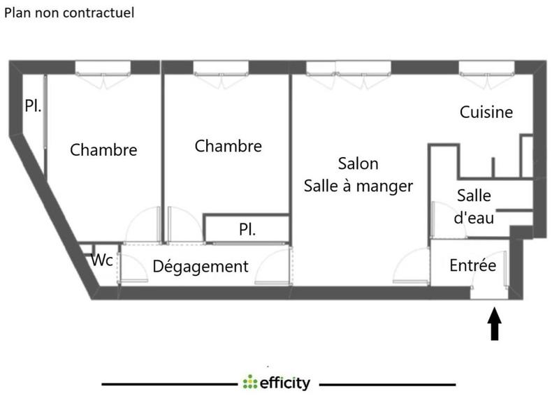 Appartement - 52 m² - 3 pièces
