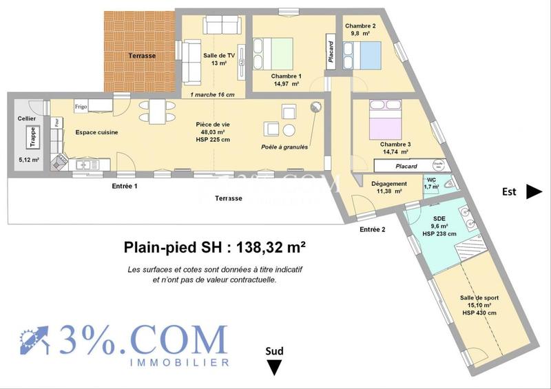 Longère - 138 m² - 6 pièces