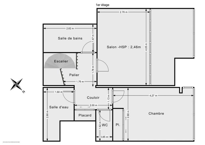 Appartement - 80 m² - 3 pièces
