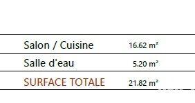 Appartement - 22 m² - 1 pièce