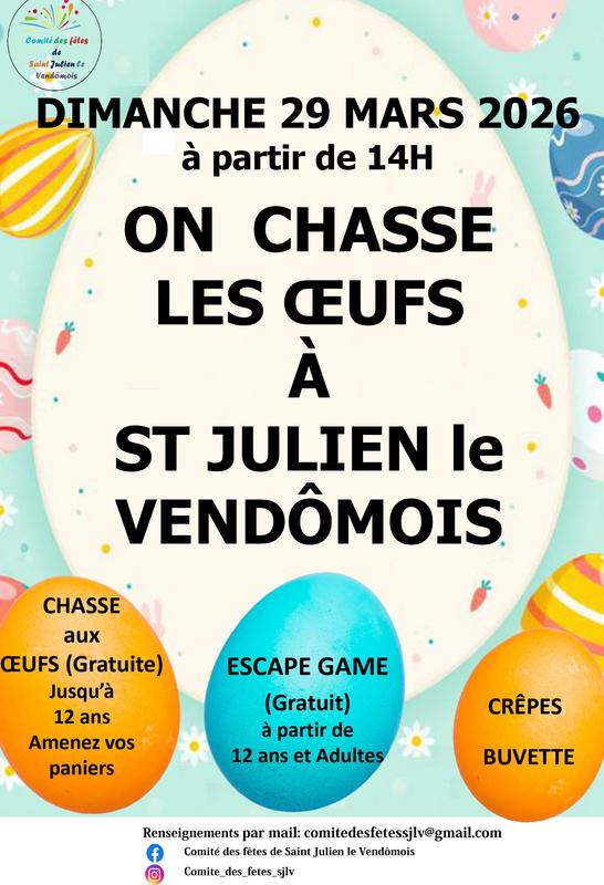 Chasse aux œufs à  Saint-Julien-Le-Vendomois