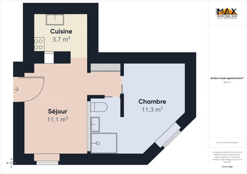 Appartement - 27 m² - 1 pièce