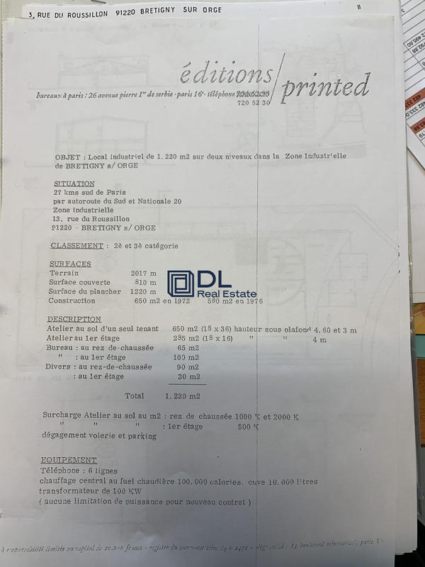 Entrepôt - 1 220 m²