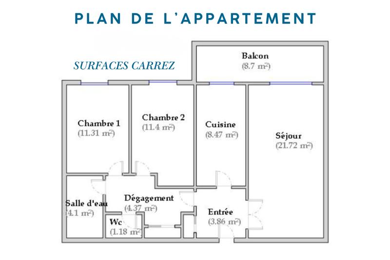 Appartement - 68 m² - 3 pièces