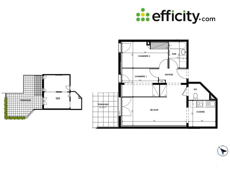 Appartement - 57 m² - 3 pièces