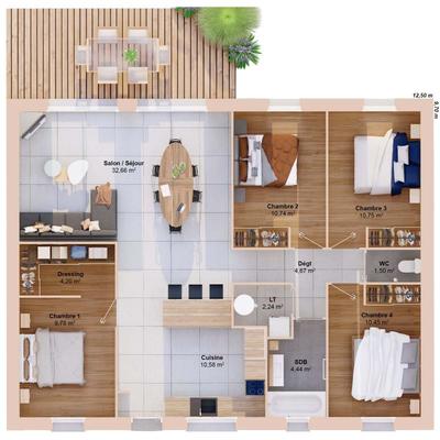 Maison - 102 m² - 6 pièces